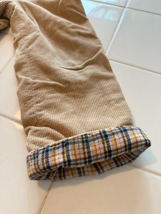 Toddler Boys 2T/3T Corduroy Lined Pants Lot OshKosh B'gosh Overall Joggers Tan - Picture 11 of 15